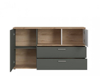 Twenty TWEK02 - Komoda 2D2S Dąb Honey Castello/Biała/Szara