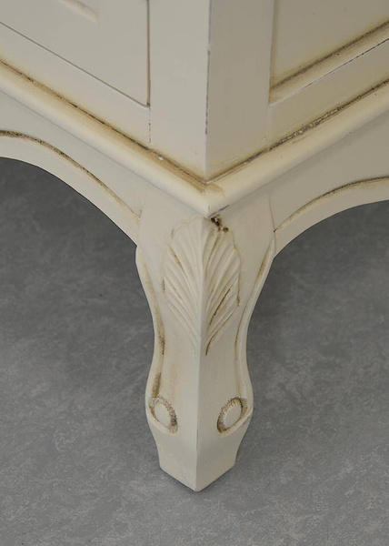 Rimini 034 Komoda RTV 2D/1S prowansalska kremowa beżowy blat drewno/mdf