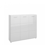 Merano MEOG01 - Szafka Na Buty 3-drzwiowa Biała