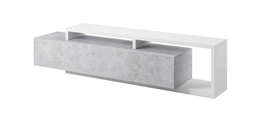 Bota Komoda RTV z Szufladą Biały / Beton Colorado