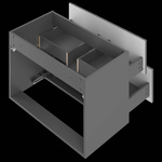 XILO-01 - Szafka z Umywalką i Blatem 2S 80cm Szary Mat Zestaw-2