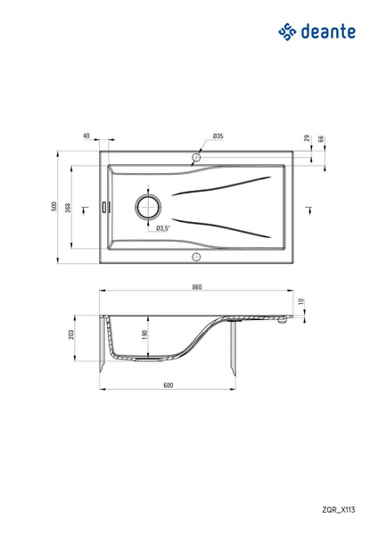 Zlewozmywak granitowy 1-komorowy z ociekaczem Rapsodia