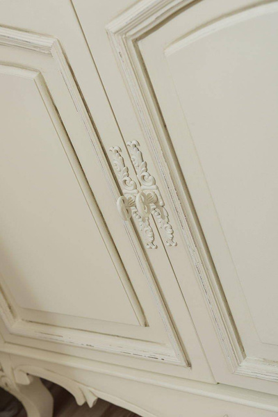 Rimini 08 Komoda 3D/3S prowansalska kremowa beżowy blat drewno/mdf