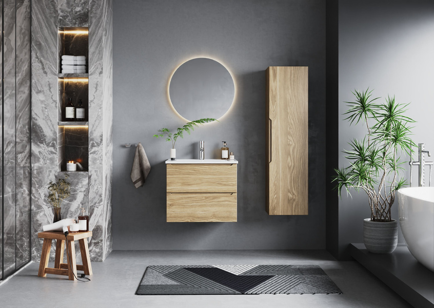 ETNA-03 - Słupek Wysoki 1-drzwiowy Dąb Olejowany