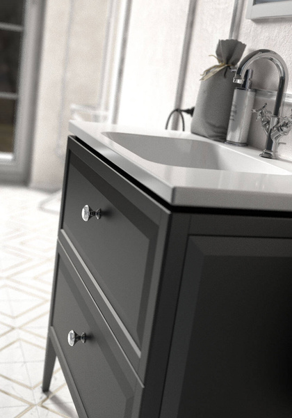 Oristo Szafka pod Umywalkę MONTEBIANCO 80 cm Czarny