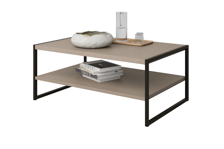 Eko - Stolik Kawowy Prostokątny Congo Czarny Metal