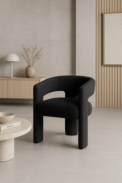 Leith LET71BLK Krzesło tapicerowane