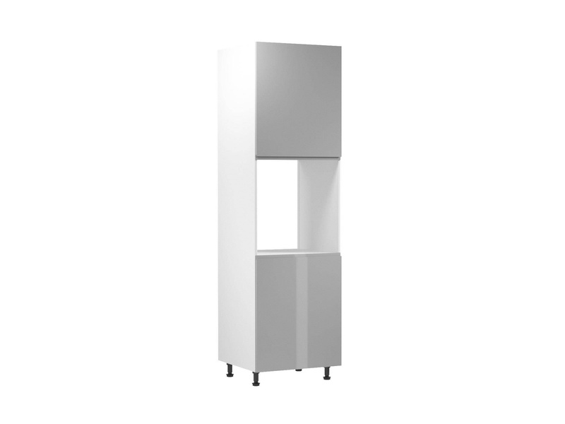 Szafka Kuchenna Dolna 2-drzwiowa Zabudowa Piekarnika Lewa D60P-L Aspen Grey Szary Połysk