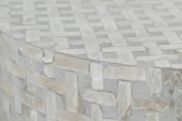 AV1730-28GB Stolik okrągły Avola Grey Basket Weave