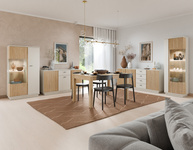 Mosano LUSK103 - Komoda 3D4S Cashmere Dąb Cremona