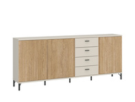 Mosano LUSK103 - Komoda 3D4S Cashmere Dąb Cremona