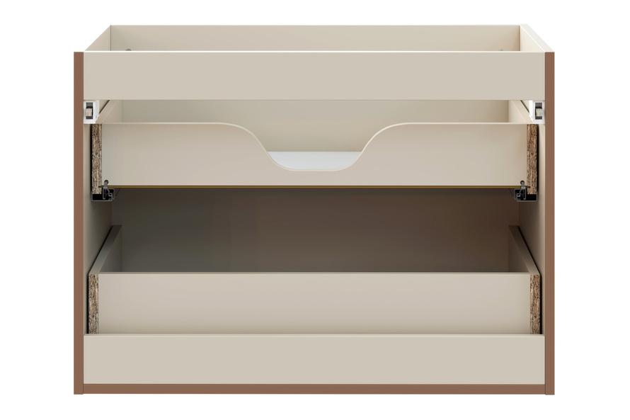 Szafka Pod Umywalkę 80 cm 2 Szuflady Donna Sand