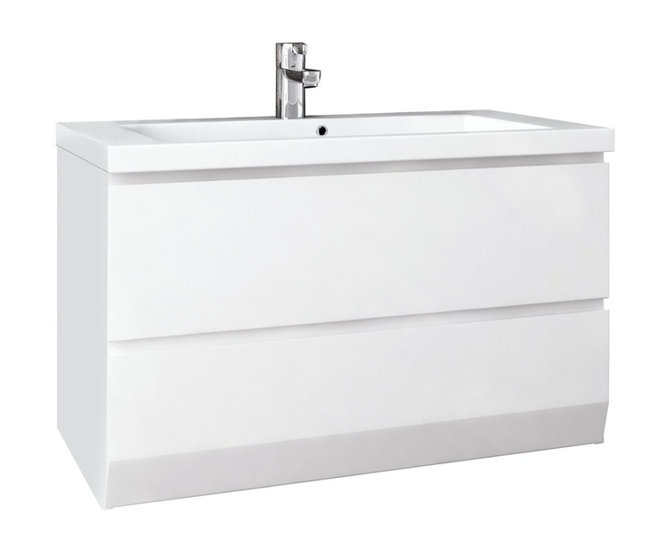 Oristo Szafki z umywalką 125 cm BRYLANT białe L