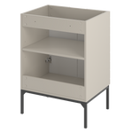 ASPEN-09 - Szafka pod Umywalkę z Blatem 2D 60cm Kaszmir Zestaw-1 Czarny Stelaż