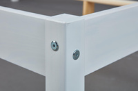 Łóżko podwójne VILMAR 140x200 drewniane białe