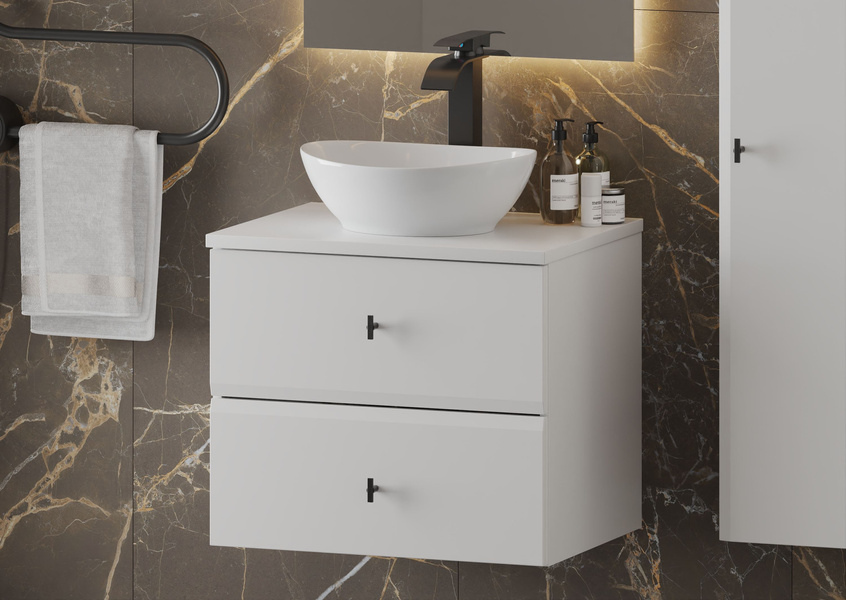 RAY-02 - Szafka pod Umywalkę 2S 60 cm Biały Mat