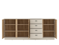 Mosano LUSK103 - Komoda 3D4S Cashmere Dąb Cremona