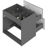 XILO-02 - Szafka pod Umywalkę z Blatem 4S 120cm Szary Mat Zestaw-6