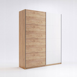 Asti AS-29-WB - Szafa Przesuwna 2-drzwiowa Dąb Craft Biały Połysk