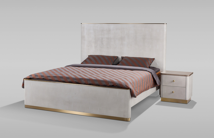 Stilig Bedroom ST890Q Łóżko tapicerowane 160cm + 2 szafki nocne ST891