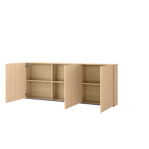 WOOW WO-06 - Szafka Wisząca 3-drzwiowa Dąb Vincenza Bielona