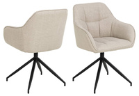 Actona Krzesło z Podłokietnikiem Brenda Beżowe