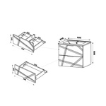 RADOM-07 - Szafka z Umywalką 2S 60cm Biały Mat Zestaw-1