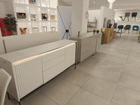 TREND TR-01 - Komoda 2D3S Z Oświetleniem Biała/Czarna_01