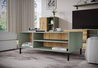 Pozzi POZT01 – Stolik Kawowy Szarozielony/Dąb Coast Evoke