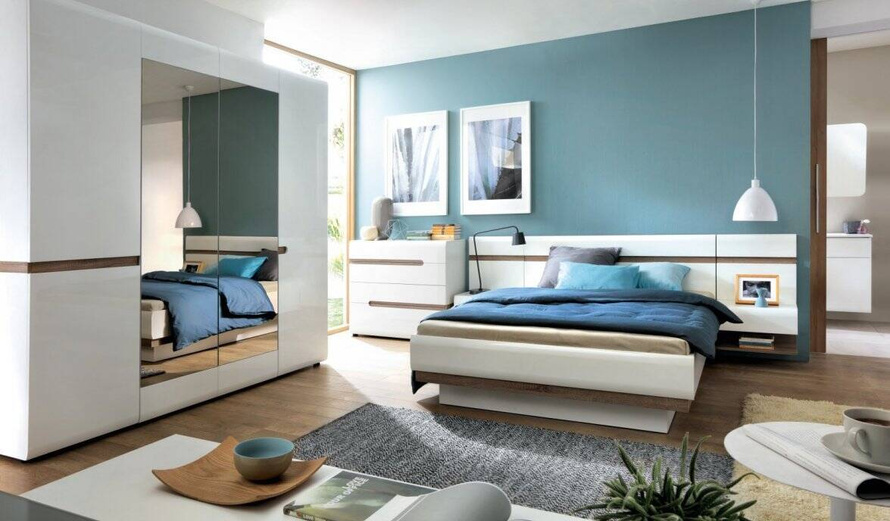 Linate TYP 95 - Szafka Nocna Wisząca Biała/Dąb Truflowy