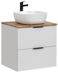 Szafka 60 cm ADEL WHITE  z umywalką SMILE i blatem