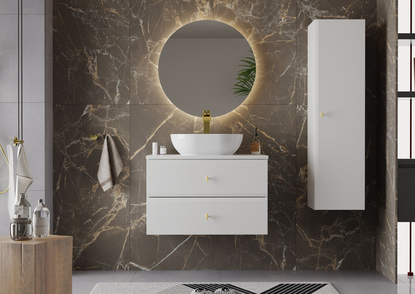 RAY-03 - Słupek Wysoki 1-drzwiowy Biały Mat