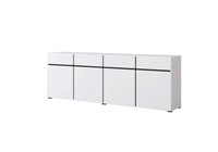 Cross – Komoda 4D4S Biały Czarny Mat