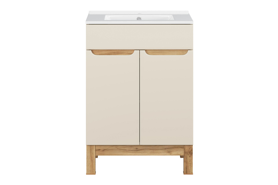 Zestaw Szafka z Umywalką Meblową 60 cm 2D Bali Cashmere