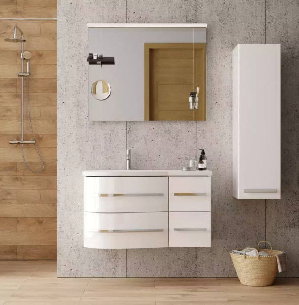 Oristo Szafka pod umywalkę 90 cm OPAL biała prawa