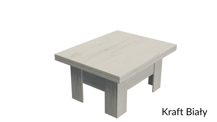 ERYK - Ławostół Ława Rozkładana Stolik Kawowy Kraft Biały