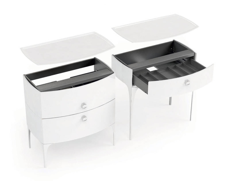 Oristo Szafka pod umywalkę 82 cm 2S LOUIS czarna połysk