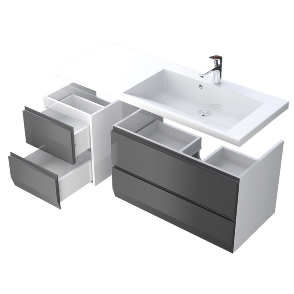 Oristo Szafka pod umywalkę 85 cm BRYLANT grafitowa