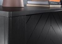 MALUMI-2 - Komoda 2-drzwiowa Czarny Painflow