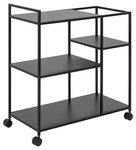 Newcastle Wózek Kuchenny Metalowy Czarny Mat 3P 78