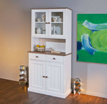 Kredens WESTERLAND 5 drewniany biały