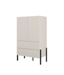 Jukon S - Bieliźniarka 2D2S Kaszmir Czarne Metalowe Nogi