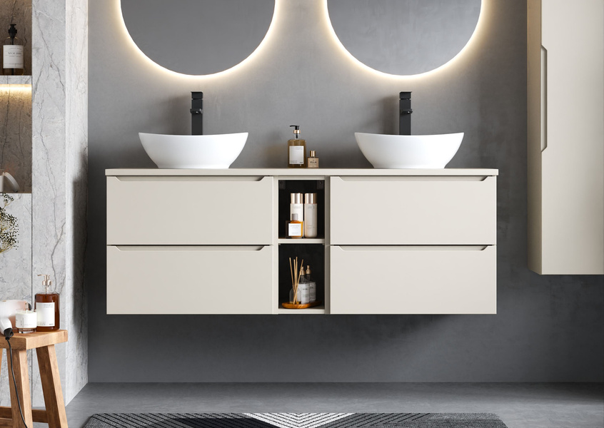 ETNA-02 Szafka Pod Umywalkę 2S 60 cm Kaszmir Mat