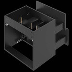 ARCOS-06 - Szafka pod Umywalkę z Blatem i Regałem 2S 80cm Czarny Mat Zestaw-4