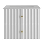 AQUA-02 - Szafka z Umywalką 2S 60cm Biały Mat Zestaw-3