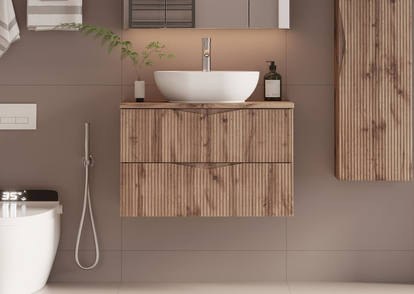 CLEO-01 - Szafka pod Umywalkę 2S 80 cm Dąb Wotan