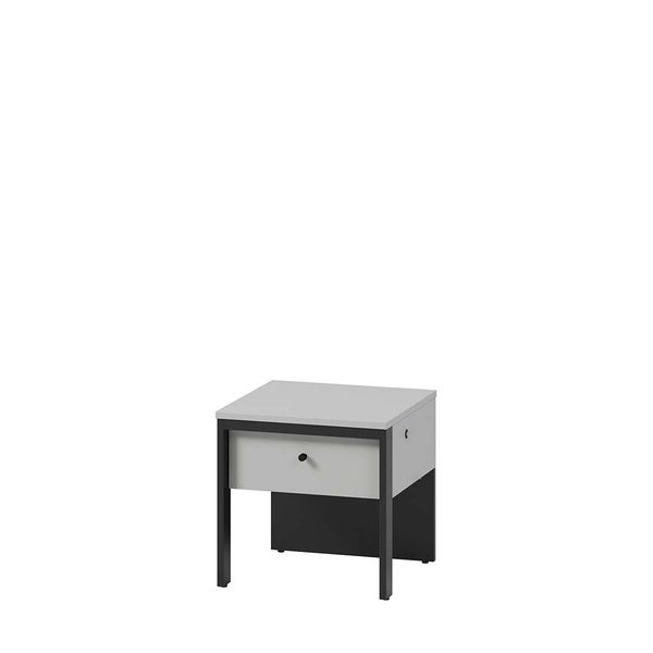 GRIS GS-05 - Stolik Nocny Szary/Czarny