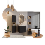 Blat Łazienkowy 40 cm NOVA BLACK