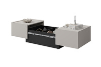 Eko - Stolik Kawowy Rozsuwany Kaszmir Czarny Onyx