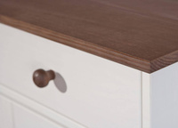 Komoda z szufladami WESTERLAND 3 drewniana biała